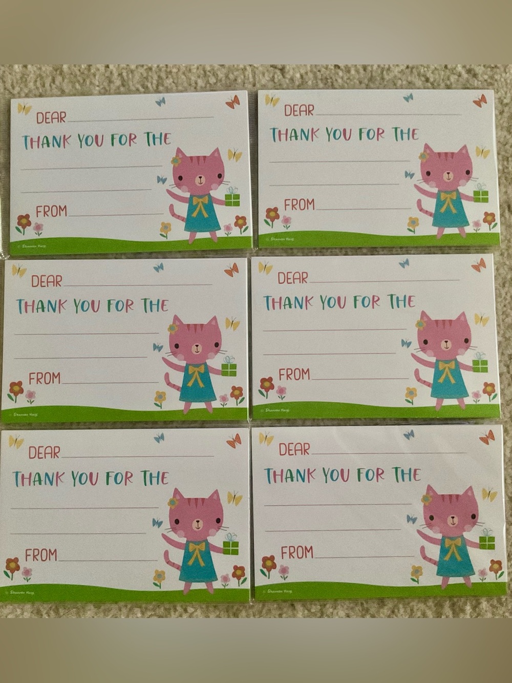 NWT 6 Packs Kid Theme Thank You Postcards